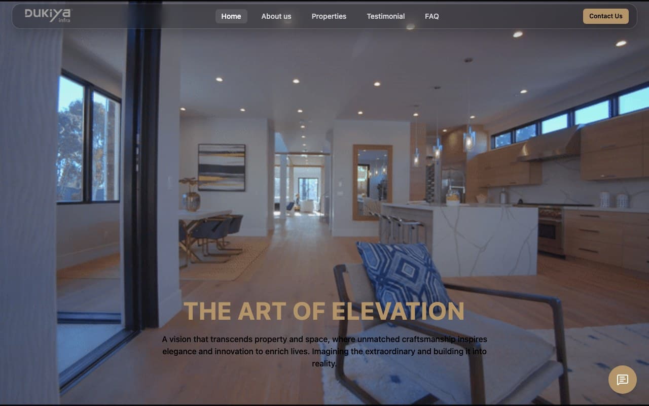Dukiya Infra — The art of elevation, built by Yash Bisht